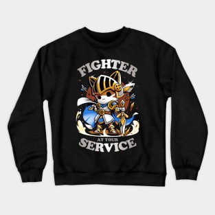 Fighter's Call - Cat Gamer Crewneck Sweatshirt